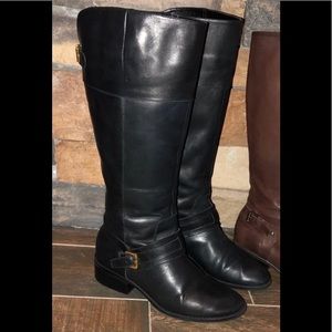 Black Leather Riding Boots